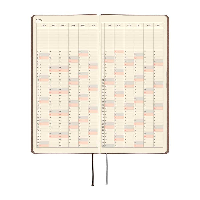 Hobonichi | Agenda Hobonichi Weeks Smooth: Cafe au Lait 2027