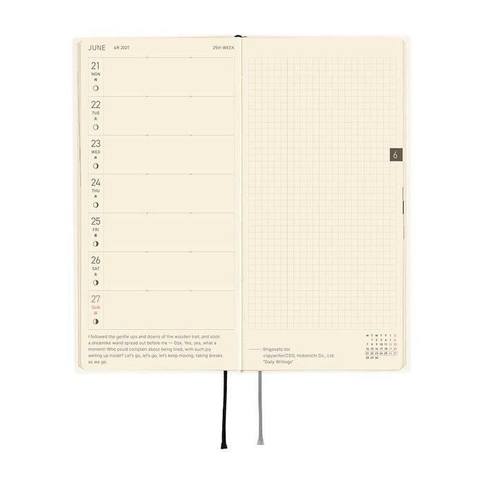 Hobonichi | Agenda Hobonichi Weeks White Line: Ivory 2027