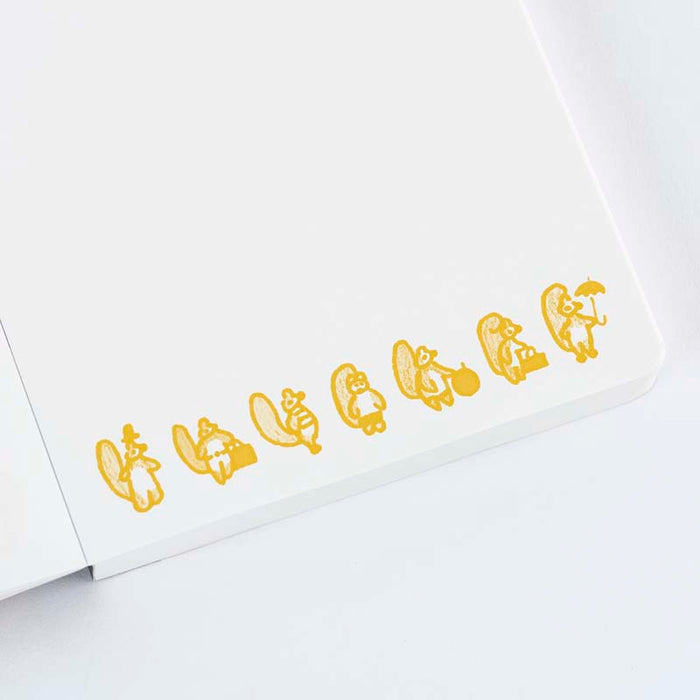 Hobonichi | Bloc De Notas Hobonichi Papers 100%ORANGE: Squirrel Appears