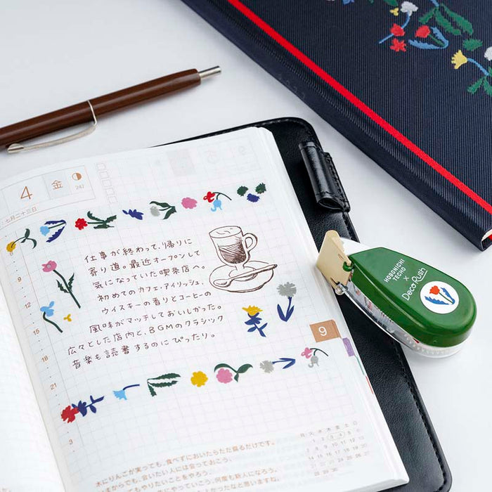 Hobonichi | Cinta Decorativa Deco Rush Plus x Hobonichi Yoshie Watanabe: Petit Bloom