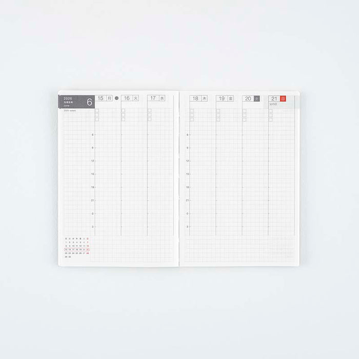 Hobonichi | Complemento Calendario Semanal Techo A6 2027