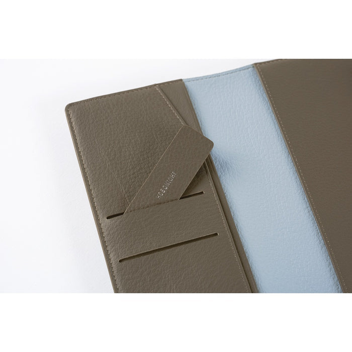 Hobonichi | Funda Hobonichi Weeks Leather: Taut (Gray & Light Blue)