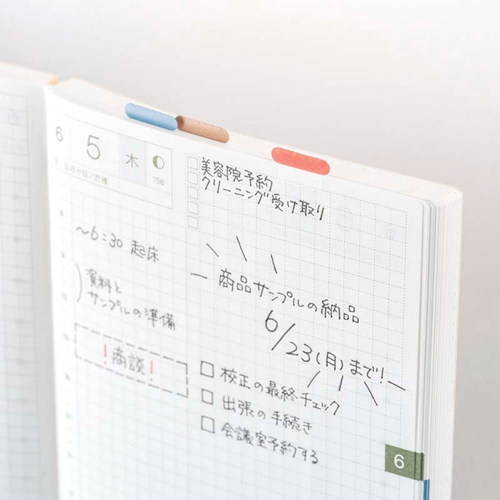 Hobonichi | Pegatinas Marcapáginas Index TSUKI no IRO