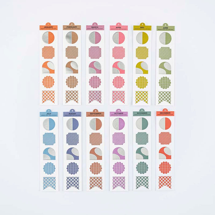 Hobonichi | Pegatinas TSUKI no IRO: Bookmark-Style