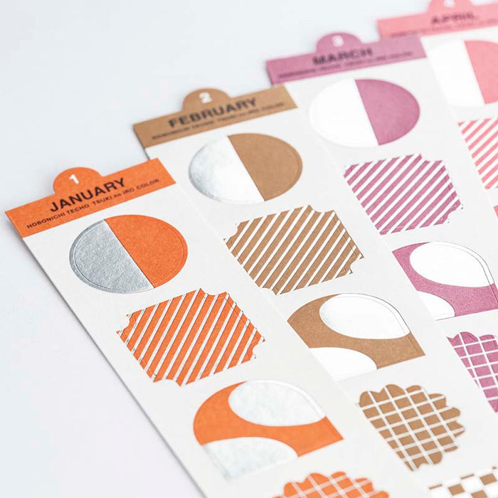 Hobonichi | Pegatinas TSUKI no IRO: Bookmark-Style