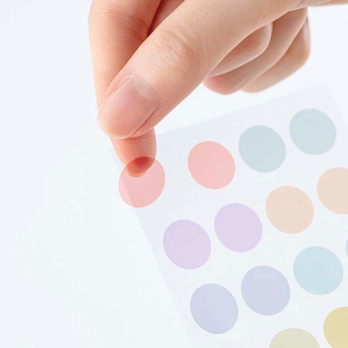 Hobonichi | Pegatinas TSUKI no IRO: Transparent Dot Stickers (15mm)