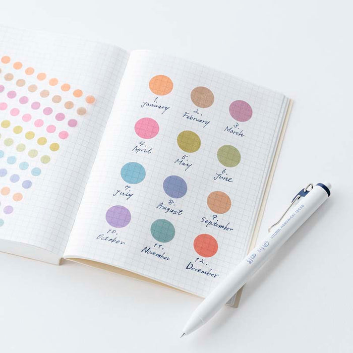Hobonichi | Pegatinas TSUKI no IRO: Transparent Dot Stickers (15mm)