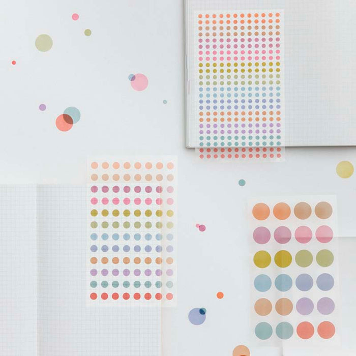 Hobonichi | Pegatinas TSUKI no IRO: Transparent Dot Stickers (3.5mm)