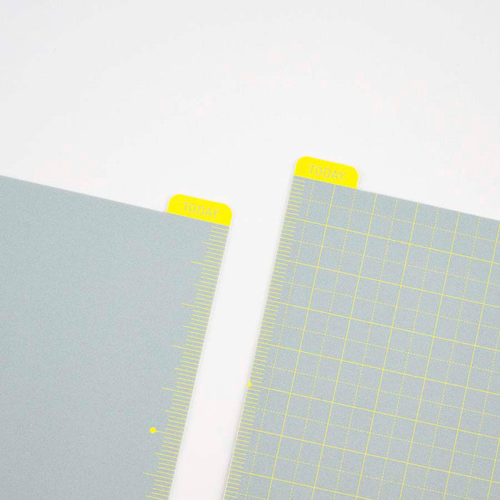 Hobonichi | Plantilla de Escritura Pencil Board A5 Ice Gray x Yellow