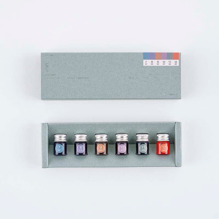 Hobonichi | Set de Mini Tintas Tintero Kakimori x TSUKI no IRO (Jul-Dec)