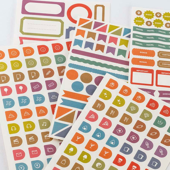 Hobonichi | Set de Pegatinas TSUKI no IRO Schedule
