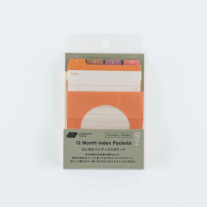 Hobonichi | Sobres Index TSUKI no IRO: 12 Month