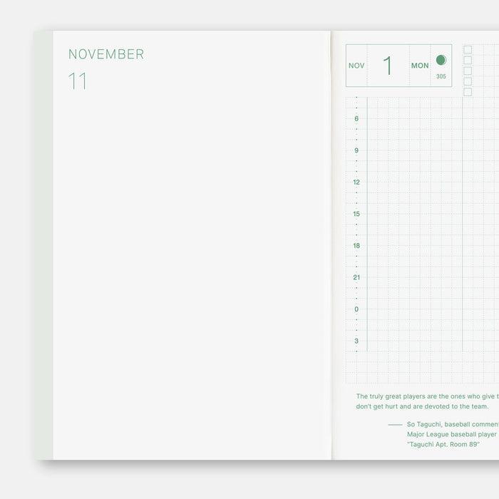Hobonichi Techo A6 English Original Book - Monday Start
