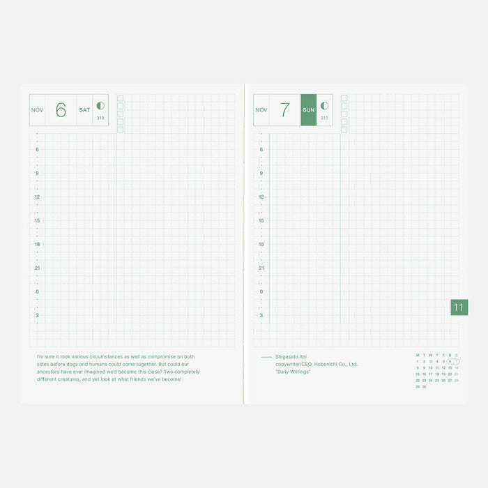 Hobonichi Techo A6 English Original Book - Monday Start