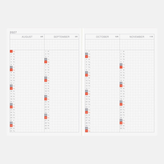 Hobonichi Techo A6 English Original Book - Monday Start