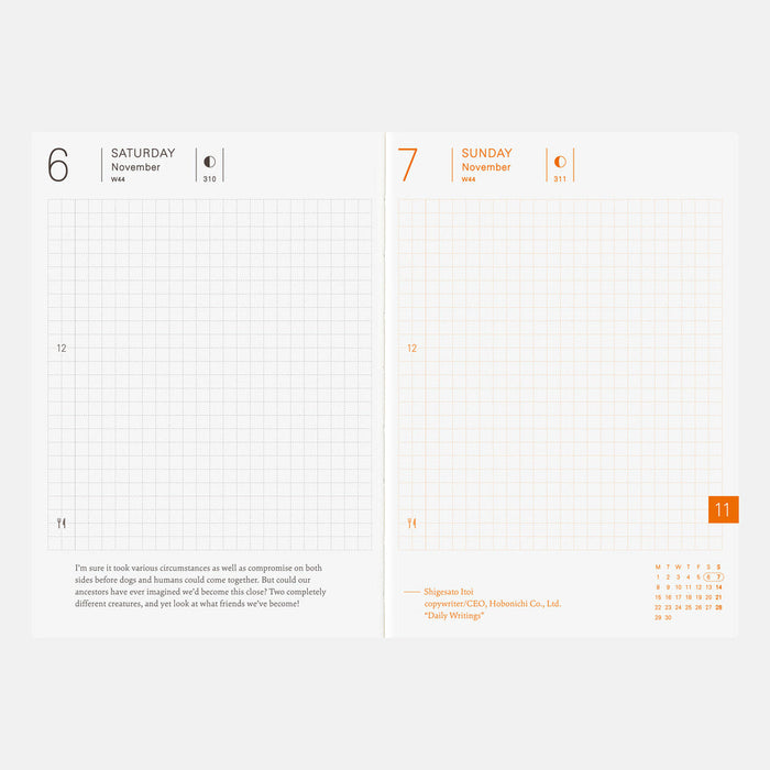 Hobonichi Techo A6 English Planner Book