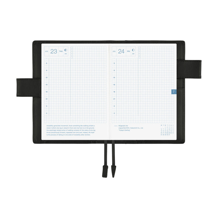 Hobonichi Techo A6 Original Planner Cover - Leather: TS Basic - Black