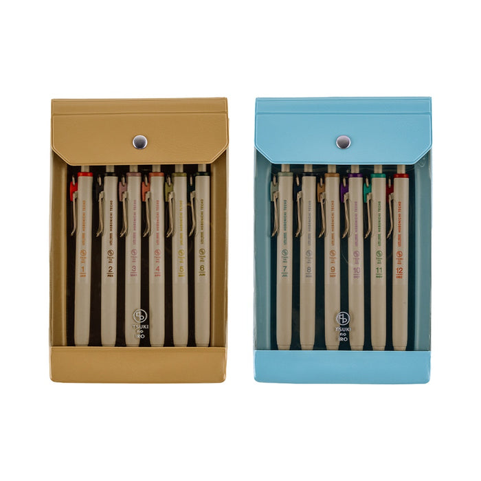 Hobonichi TSUKI no IRO: Uniball One - Jan-June Set with Case