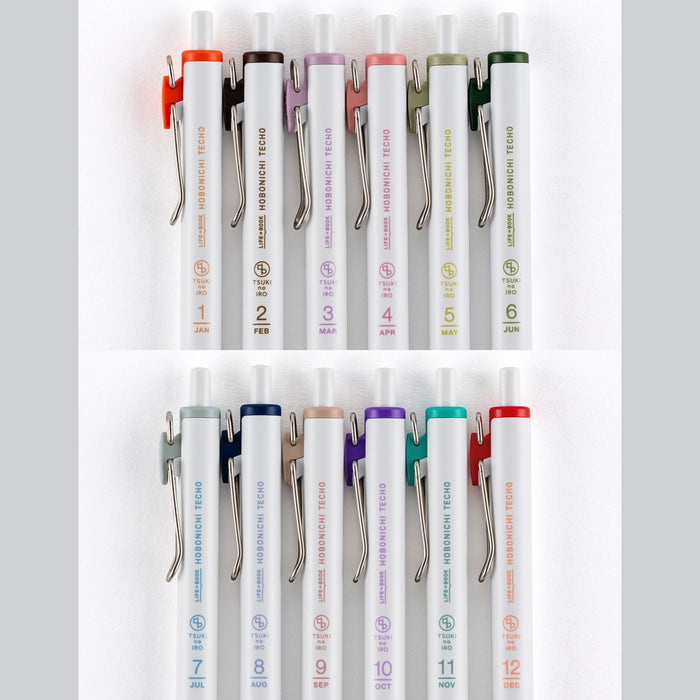 Hobonichi TSUKI no IRO: Uniball One - Jan-June Set with Case