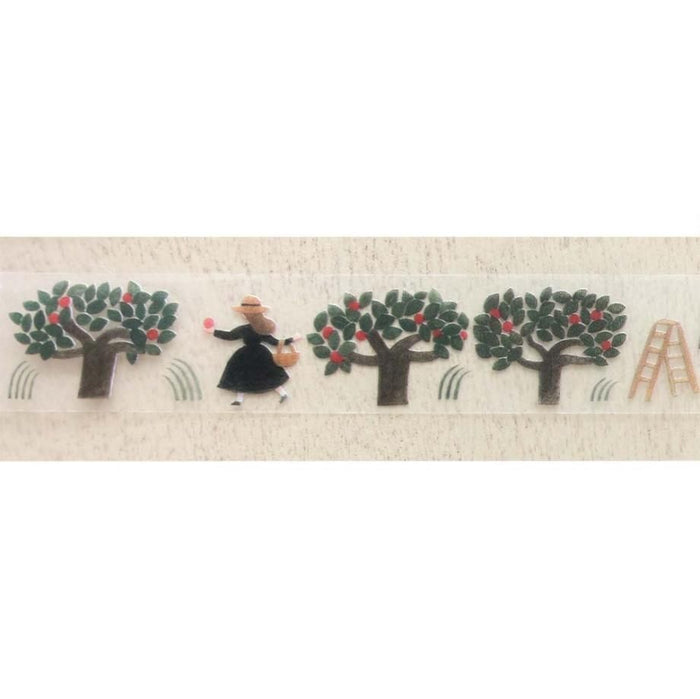 Hyogensha Cozyca Clear Washi Tape - Apple Field