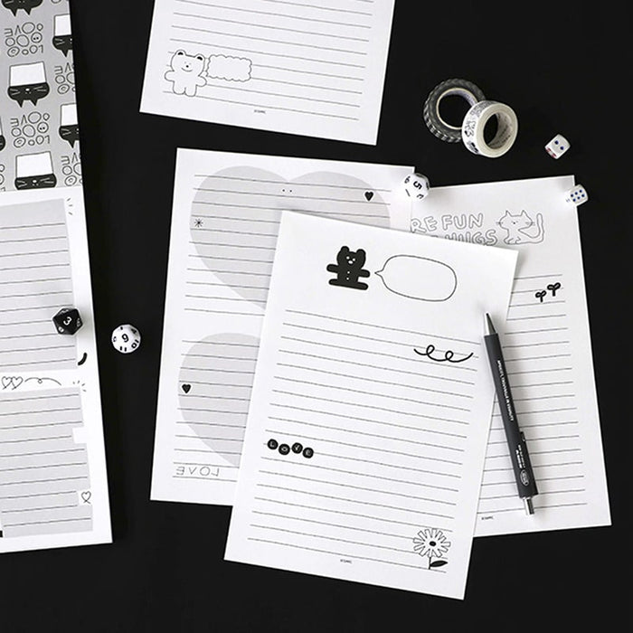 Iconic | Bloc de Notas Doodle White