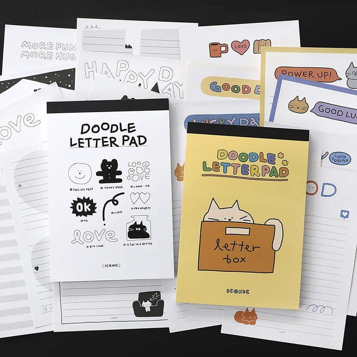 Iconic | Bloc de Notas Doodle White