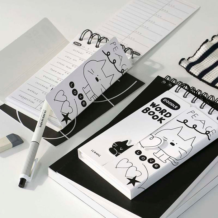 Iconic | Cuaderno de Vocabulario Doodle White