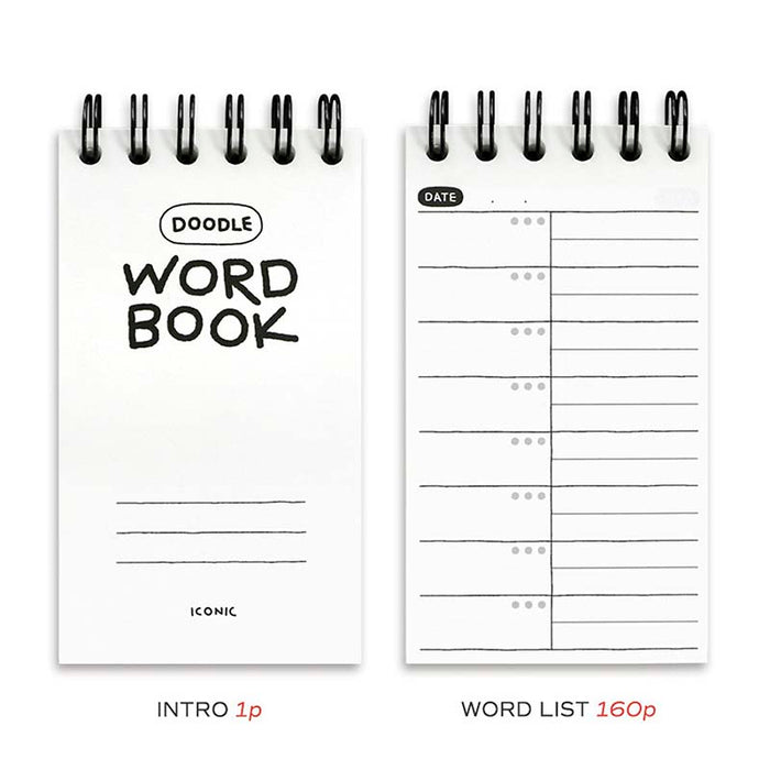 Iconic | Cuaderno de Vocabulario Doodle White