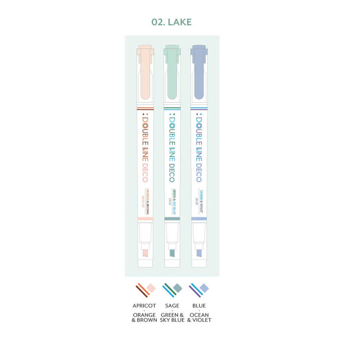 Iconic | Rotuladores Doble Punta Double Line Lake