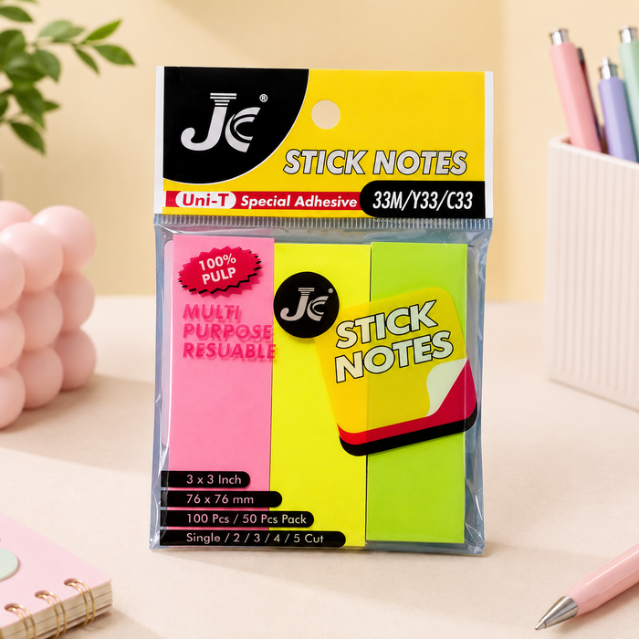 JC Sticky Notes – 3 × 3 Inch