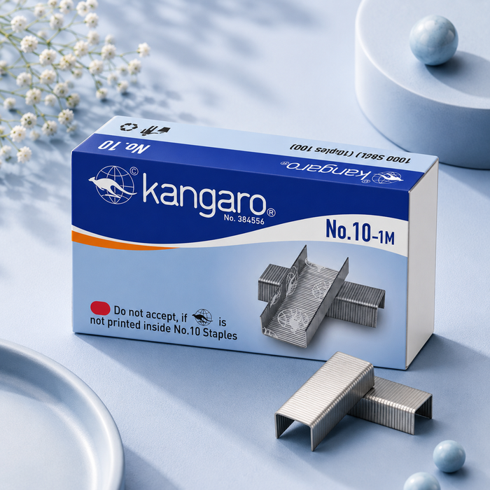 Kangaro No.10 Staple Pins | Regular Size | Pack of 5 Boxes