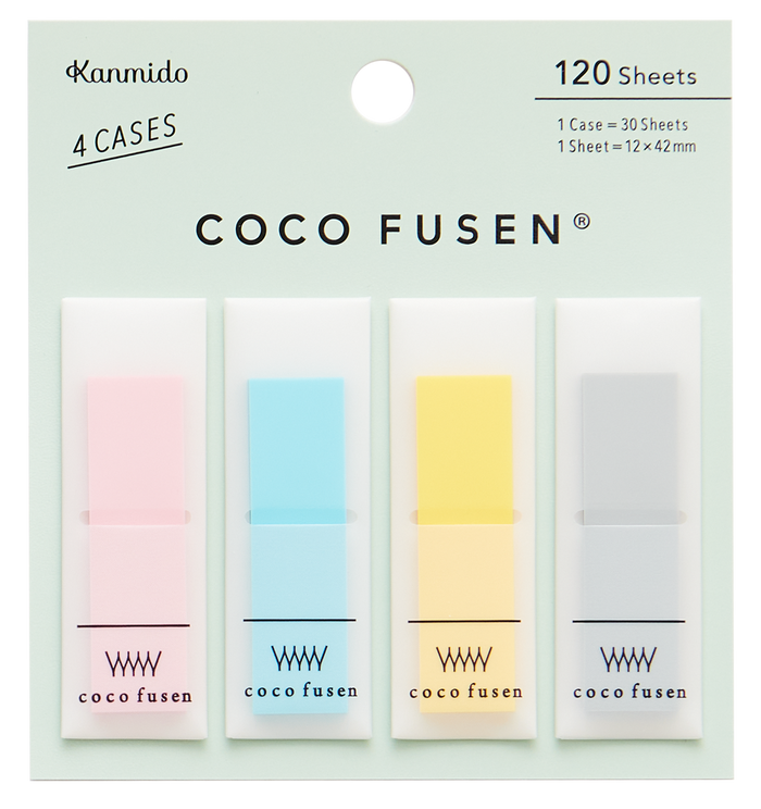 Kanmido Coco Fusen Color Sticky Notes - Medium