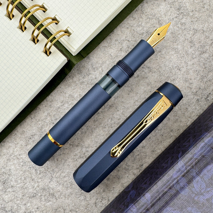 Kaweco Piston AL Sport Fountain Pen - Navy/Gold