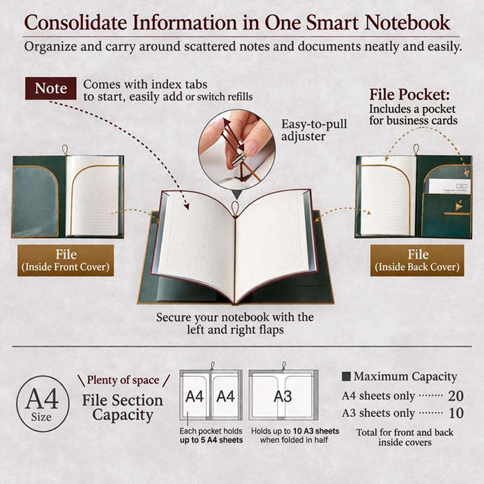 King Jim | Cuaderno Archivador Filing Note A4 Navy