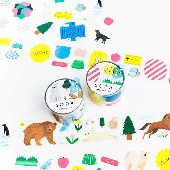 King Jim | Pegatinas en Rollo SODA Transparent Variety (30mm)