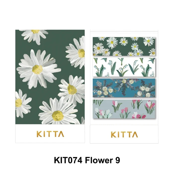 King Jim | Washi Tape Precortado KITTA Basic Flower 9