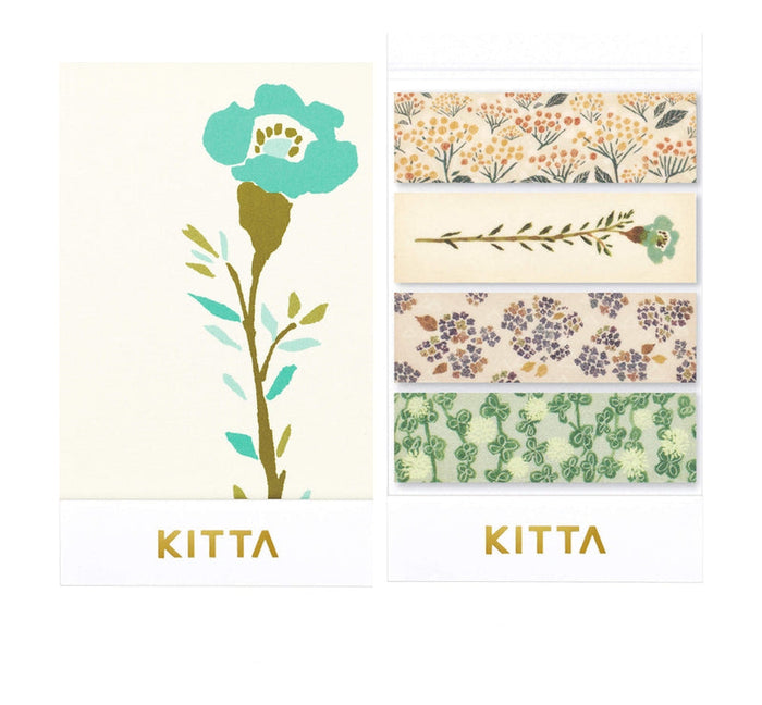 KITTA Portable Washi Decorative Tape - Basic - Flower 4