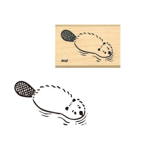 Kodomo No Kao | Sello I Love Stamp Beaver Swimming