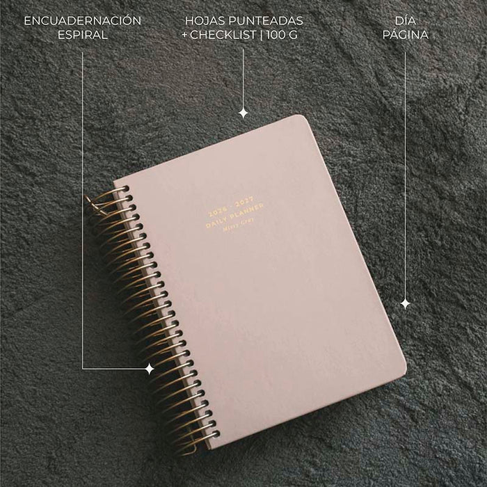 Kokonote | Agenda Escolar Muse Misty Gray 2026-2027 (Diaria)