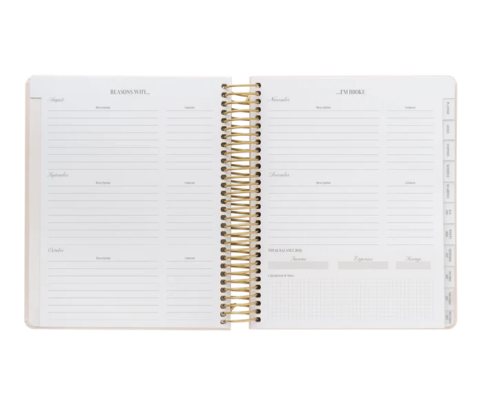 Kokonote | Agenda Escolar Olympia Powder Pink 2026-2027 (Semanal)
