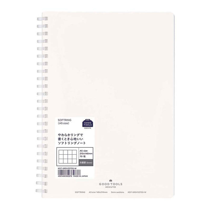 Kokuyo | Cuaderno Soft Ring A5 GOOD TOOLS (Cuadros)