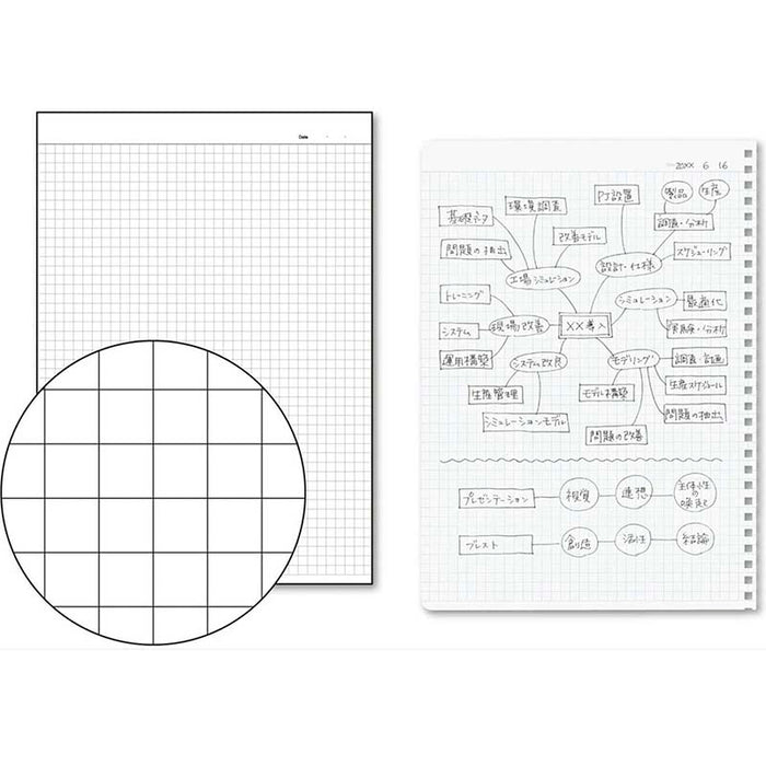 Kokuyo | Cuaderno Soft Ring A6 Black (Cuadros)