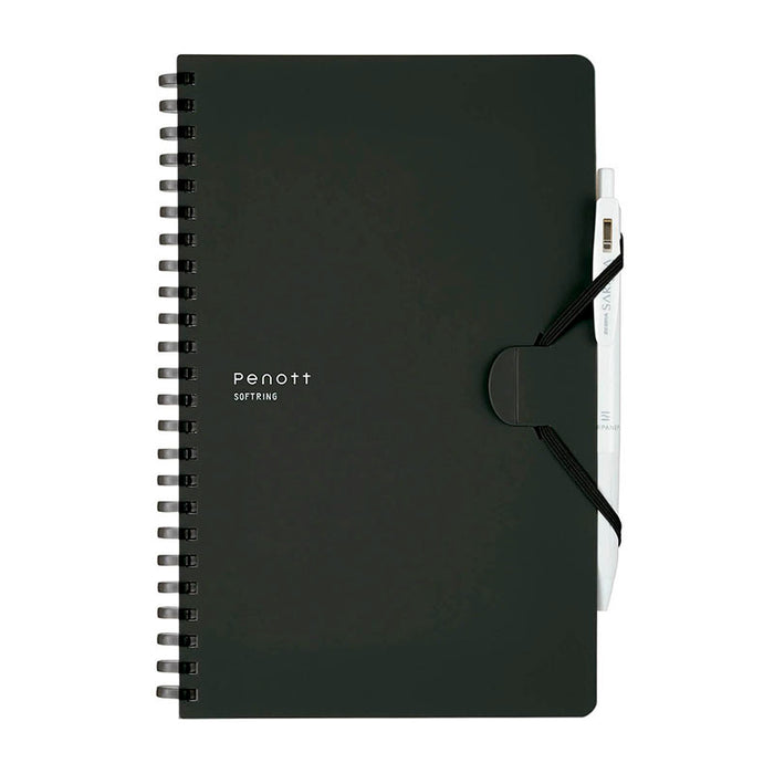 Kokuyo | Cuaderno Soft Ring Penott A5 Black (Cuadros)
