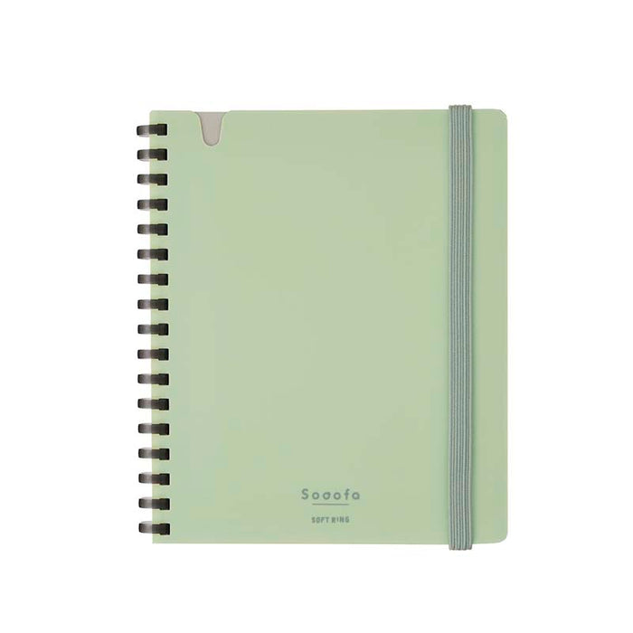 Kokuyo | Cuaderno Soft Ring Sooofa A6 Green (Cuadros)