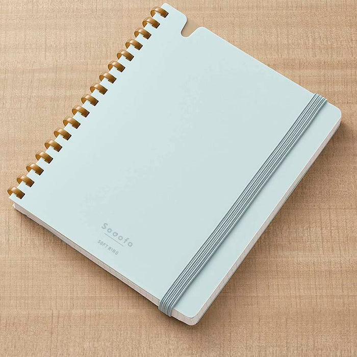 Kokuyo | Cuaderno Soft Ring Sooofa A6 Green (Cuadros)