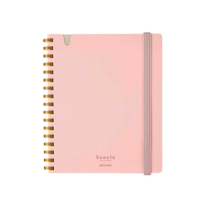 Kokuyo | Cuaderno Soft Ring Sooofa A6 Pink (Cuadros)