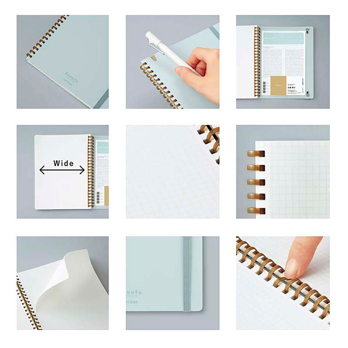 Kokuyo | Cuaderno Soft Ring Sooofa A6 Pink (Cuadros)