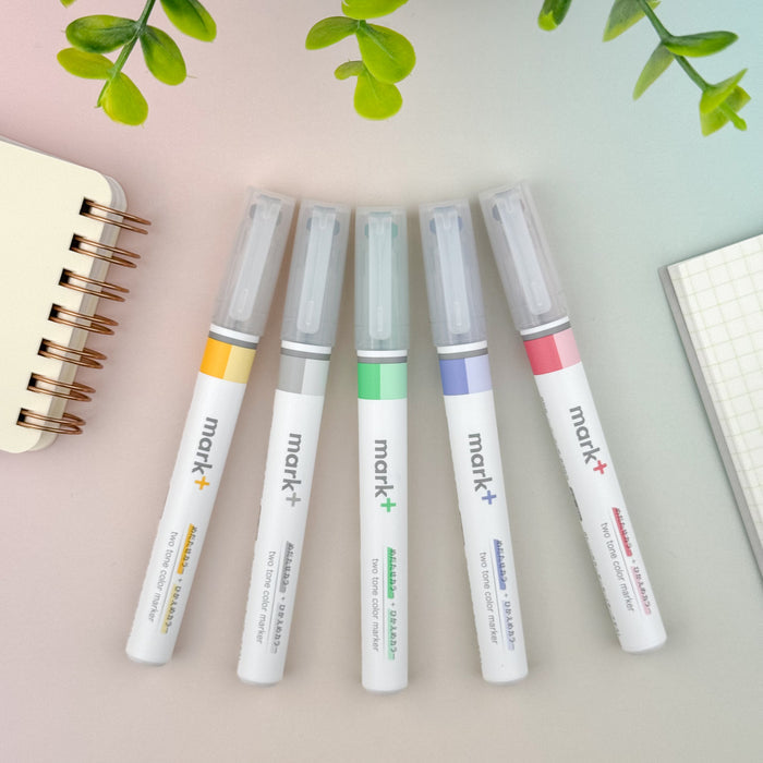 Kokuyo Mark+ 2 Tone Marker Set - 5pk
