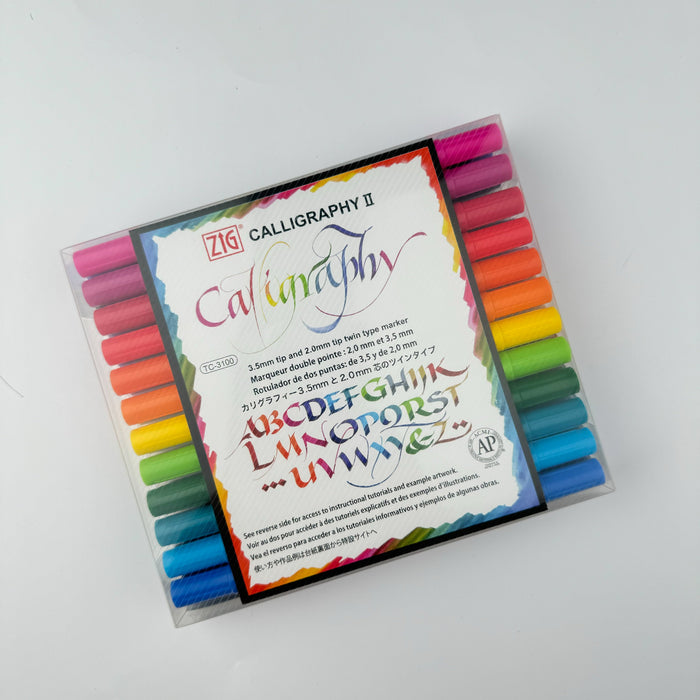 Kuretake Zig Calligraphy II Markers (Set of 12)