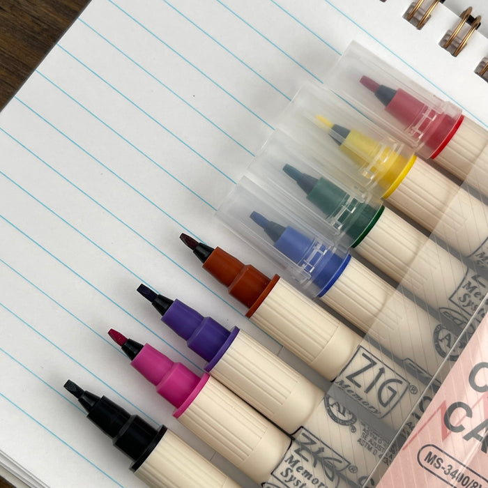 KureTake Zig Memory Calligraphy Markers (Set of 8)